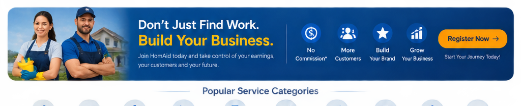 Don't just find work. Build your business with HomAid